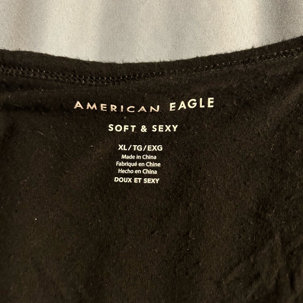 American Eagle soft and sexy floral peplum top - Picture 2 of 2